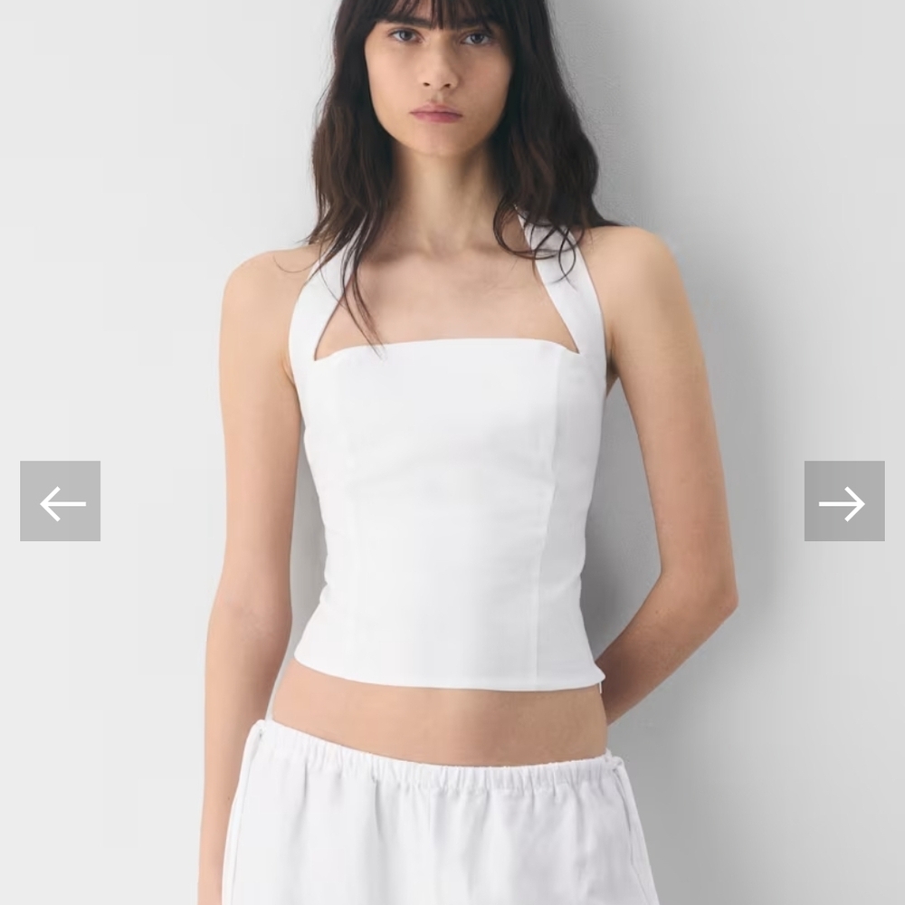 Aritzia Whisper Top in White Linen
